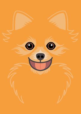 Pomeranian Dog Face