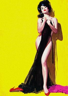 Undressing girl pulp cover