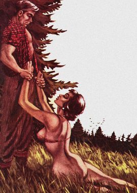 Lumberjack and girl pulp