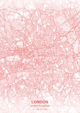 London city map Pastel