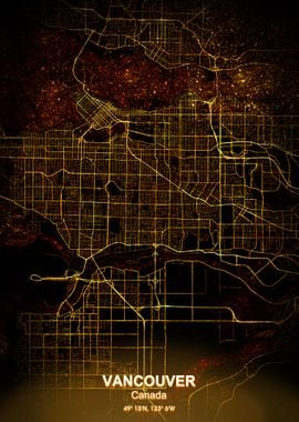 vancouver city night map