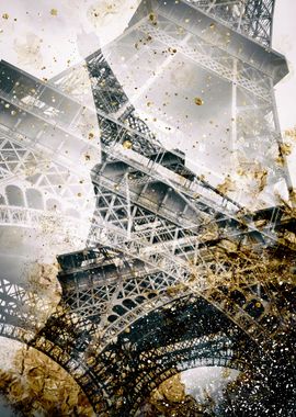 Eiffel Tower Vintage gold