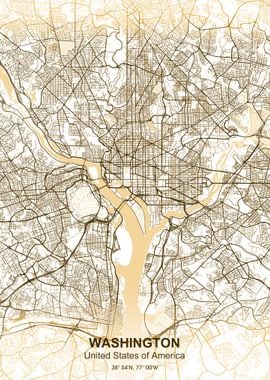 washington pastel map