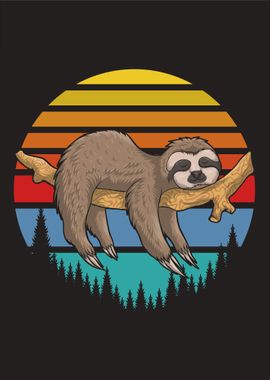 Lazy Sloth Animal on tree