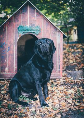 black dog house