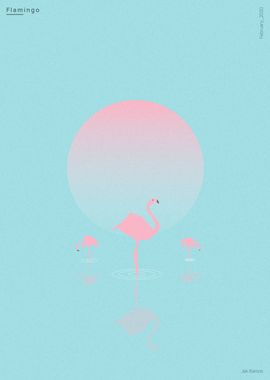 Flamingo Minimalist Poster