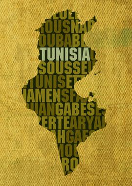 Tunisia Country Word Map