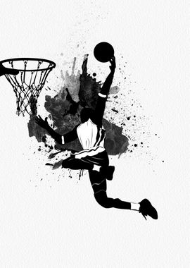 Basketball Player Dunking