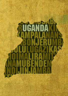 Uganda Country Word Map