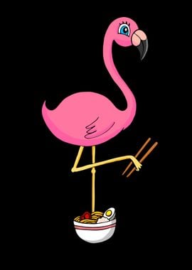 Kawaii Flamingo Ramen