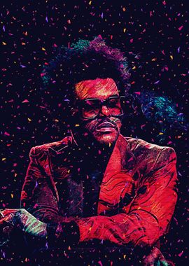 Art Poster The Weeknd rapper america retro