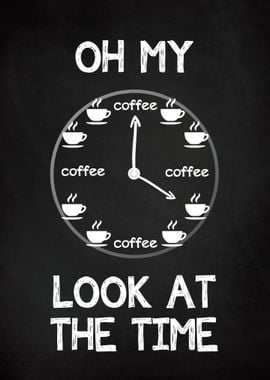 Funny Kitchen Coffee Clock