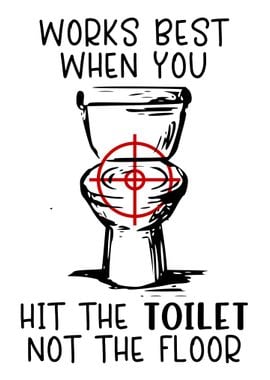 Funny Bathroom Crosshairs