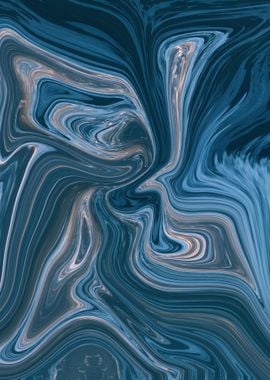 Abstract painting blue