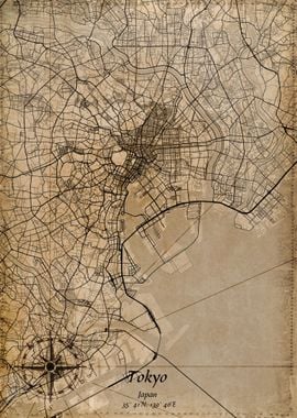 tokyo vintage map