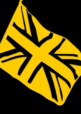 Yellow United Kingdom Flag