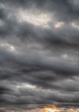 black cloud sunset