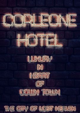 Corleone Hotel Neon Sign