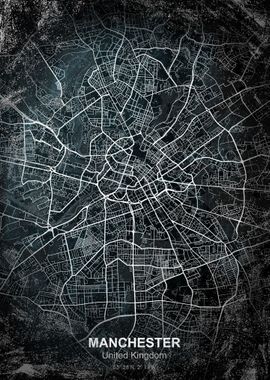 manchester chalkboard map