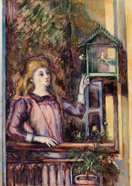 Girl with Birdcage