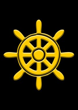 Yellow Ship Steering Wheel