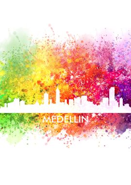 medellin color cityscape