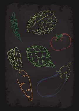 Vegetables Kitchen Poster