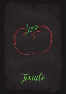 Tomato Vegetable Chalboard