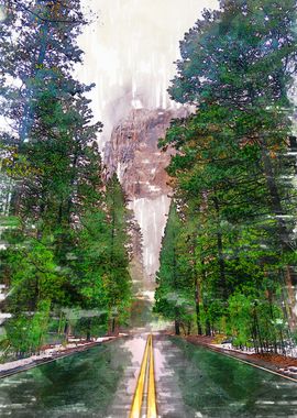 Straight Road Yosemite USA