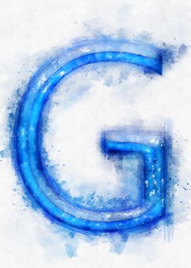 G letter watercolor