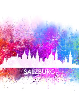 salzburg color cityscape