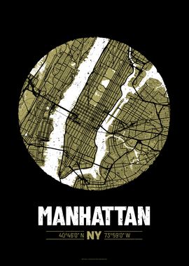 Manhattan City Map Design