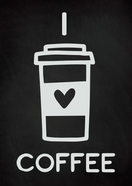 I Heart Coffee Chalk