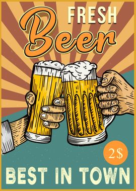 Beer Vintage Poster Retro