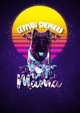 German Shepherd Retro