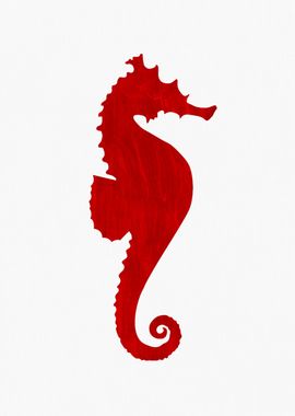 Seahorse Paint Silhouette