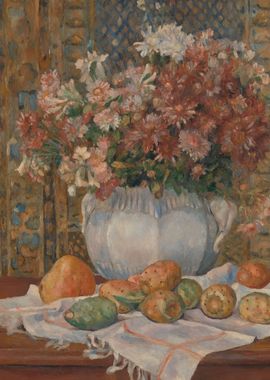 FLOWERS IN A VASE Renoir