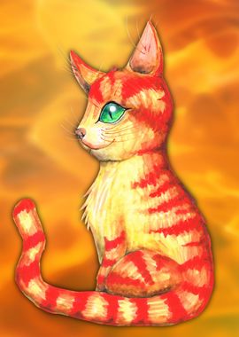 Fiery cat