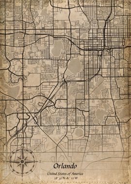 orlando vintage map