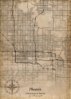 phoenix vintage map