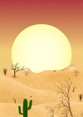 Sandy Desert Sunset