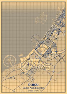 dubai grid map