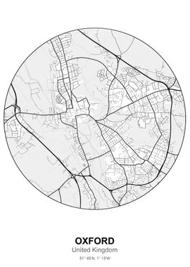 oxford circle map white