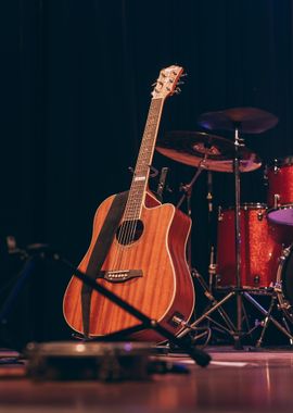 brown guitar sand