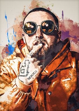 Mac Miller Splatter Art