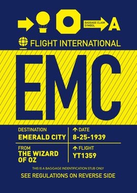 Emerald City Luggage Tag