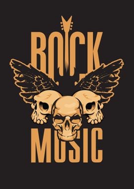 Rock Music Skulls