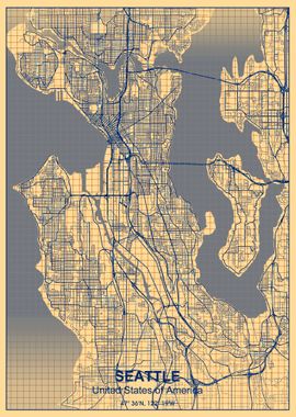 seattle paper grid map