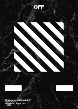 'Off White Displate Marmor' Poster, picture, metal print, paint by ...
