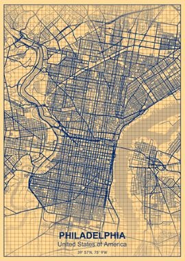 philadelphia grid map